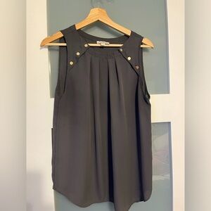 Loft sleevelsss gray blouse Medium